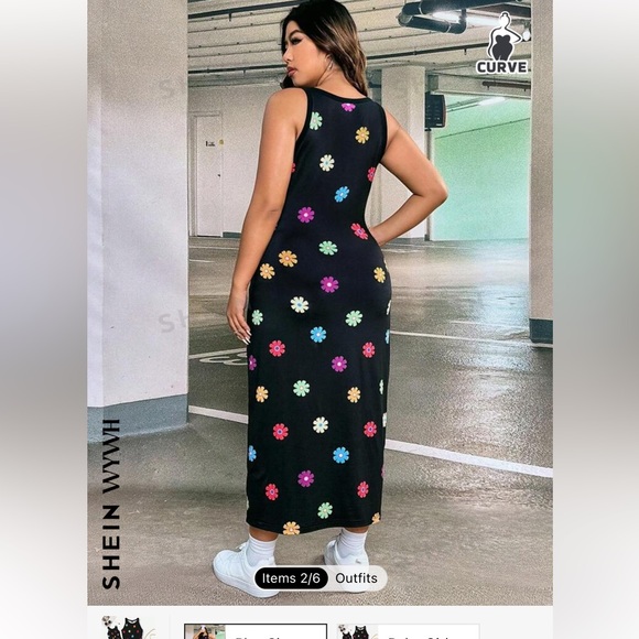 Floral print bodycon tank dress 🌸🌻🌺🌼 - Picture 2 of 6